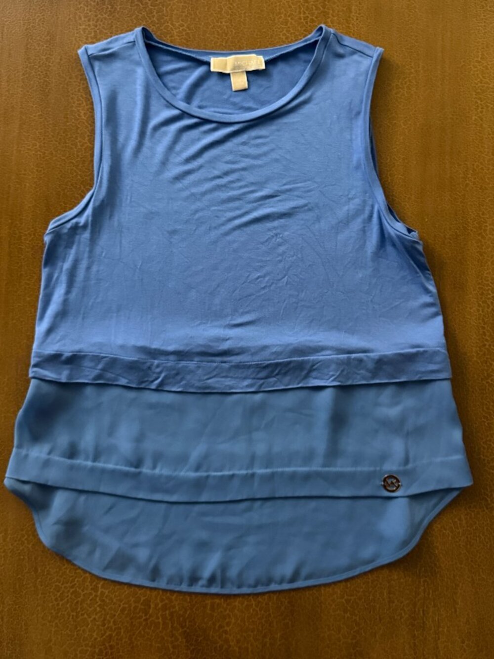 Michael Kors Blue Sleeveless Casual Dressy Top - Size Medium